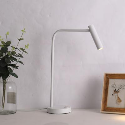 China Modern New Style Rotatable Desk Lamps Iron Tube Shaped Study Lights Reading Spot Light Long Arm Led Home Decor Table Lamp For Bedroom for sale