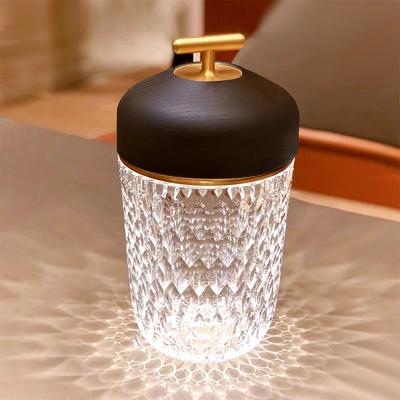 China Modern Atmosphere Crystal Table Lamp Amazon Desk Light Smart Switch Touch Table Lights for sale