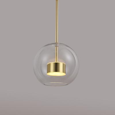 China Modern Chrome Modern Hanging Pendant Lights Kitchen Indoor Home Bar Mini Pendant Light With Glass for sale