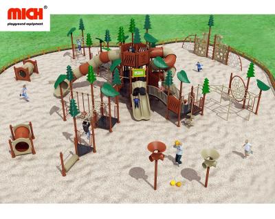 China Plastic Jungle Themed Kids Big Playground MICH Outdoor Playground Equipment With Various Monkey Bars for sale