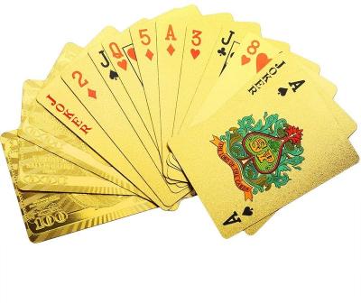 China Card game card games. Gift Poker 24K Gold Foil Playing Cards for sale