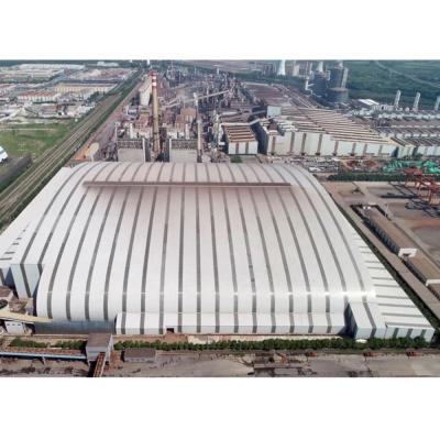 China Fast Installation Space Eco-Friendly Attractive Design Quality Longitudinal Steel Frame Slag Storage Shed For Cement Plant for sale