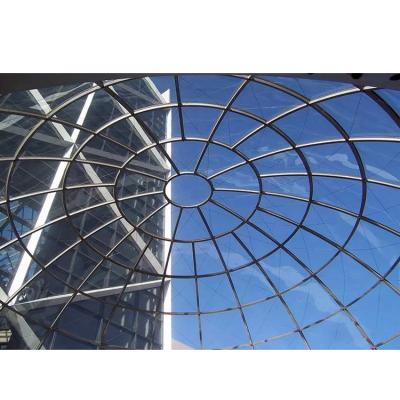 China Prefabricated Glass Roof Covering Dome Roof Supplier Dome Building Design Steel Structure Structural for sale