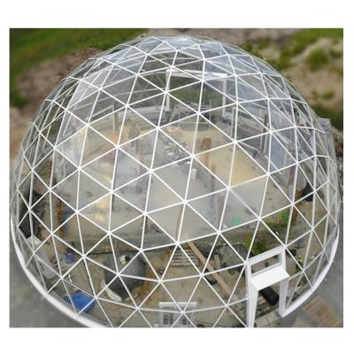 China Large Steel Structure Shed Prefab Light Space Steel Frame Building Construction Glass Dome Roof for sale