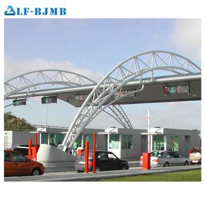 China SI Structural Roofing Steel Toll Station Road Truss Membrane Structure Tensile Roof for sale