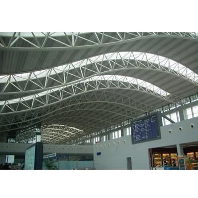 China Lightweight Steel Space Frame Airport Terminal Metal Truss Structural Roofing System for sale