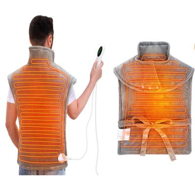 China 10 Gears Shawl Blanket Compress Warm Physiotherapy Vest Winter Warming Viable Electric Heating Covering Blanket for sale