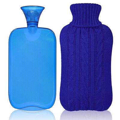 China Simple and modern hot water bottle 2 liter cover knit for neck and shoulder pain, hot feet, menstrual cramps for sale