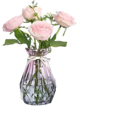 China 2022European fashion vase dry flowers in living room glass transparent creative hydroponic decoration vase flower in glass bottles for sale