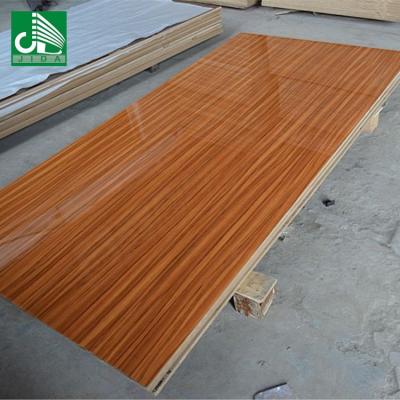 China JIDA MDF Board MDF High Gloss UV Lacquered High Gloss UV Foil Moisture Proof MDF for sale