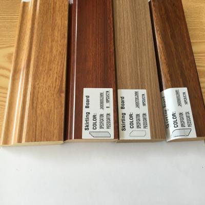 China Flooring Accessories Moisture Proof 60mm/70mm/80mm/90mm Laminated Skirting Board Flooring Accessories for sale