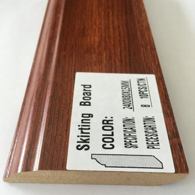 China Floor Wall Moisture Proof Laminated Decorative Wooden Skirting Board for sale