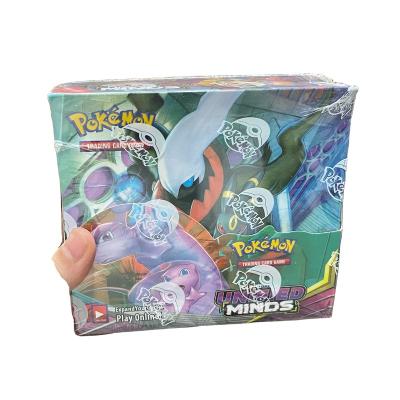 China Factory Wholesale Paper Pokemon Trading Cards Booster Box Cheap Good Quality 360 pcs/box Sun and Moon Playing Card Pokemon Gx Cards for sale