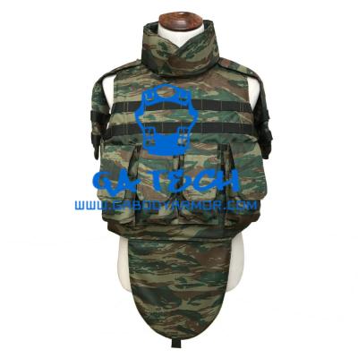 China army equipment bulletproof vest army green jacket with nij leveliii body armor plates for sale