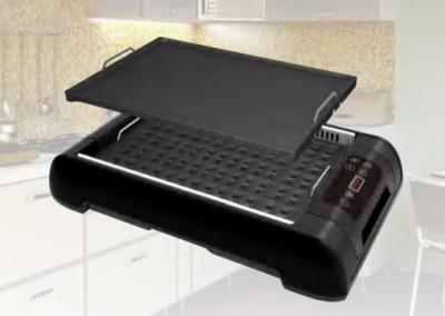 China Rookloze Binnen de Barbecuegrill van de tafelblad1300w ging Nonstick Deklaag Infrared vooruit Te koop