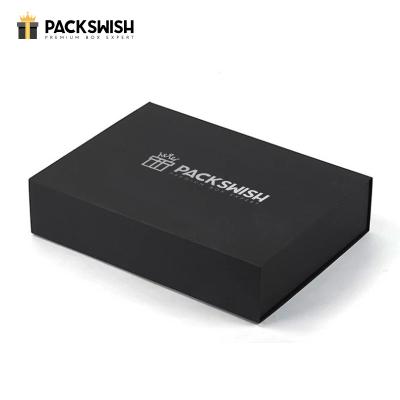 China Handmade Custom Magnetic Gift Box Matte Black Premium Rigid Cardboard Wig Packaging Box for sale