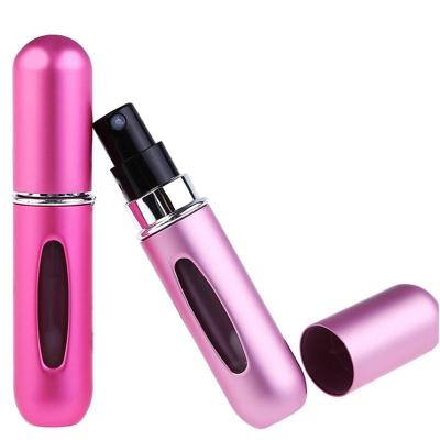 China Mini Perfume 5ml Spray Bottle Travel Aluminum Portable Refillable Atomizer Container Empty Cosmetic Perfume Bottle for sale