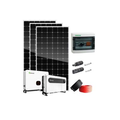 China Solar Panels 5000w PV Power Home Energy 5kwp 5kw System Off Grid 5000 Watt Full Set Home Mount Panel Kit for sale