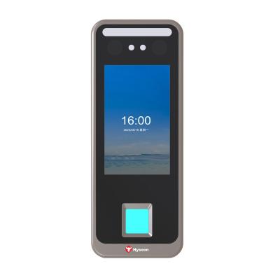 China Hysoon Dynamic Face Recognition Terminal with 4 Inch Touch Screen Biometric Fingerprint Access Control System Card 1000-3000 for sale