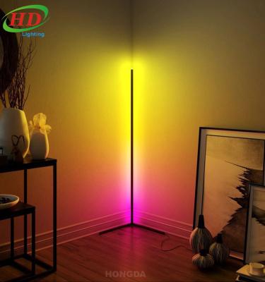 China EUROPEAN popular remote floor light led standing app goole alexa dimmable color changing RGB floor lamp corner for sale