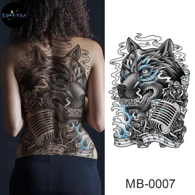 China DONGYEA Temporary Custom Water Transfer Technology Waterproof And Sweatproof Oversized Full Back Tattoo Sticker for sale