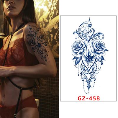 China Temporary Personalized Black And White Totem Tattoo Stickers Customized Waterproof Flower Tattoo Arm Tattoo Sticker for sale