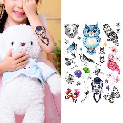 China Waterproof Children's Temporary Tattoo Stickers Children's Flamingos Temporary Tattoo Stickers for sale