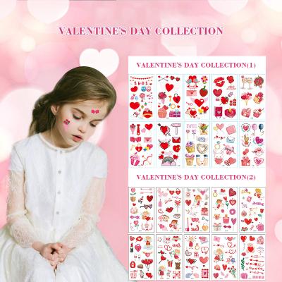 China Cute Children's Valentine's Day Cartoon Love Tattoo Temporary Temporary Holiday Party Tattoo Stickers for sale