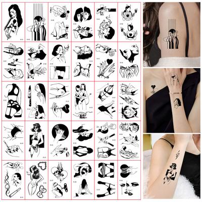 China DONGYEA temporary tattoo stickers waterproof men's and women's patterns simulation thorn green nc fashion trend temporary stickers for sale