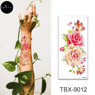 China DONGYEA temporary wholesale sexy tattoo stickers flower manufacturers waterproof female lasting peony rose plum blossom cover scar for sale