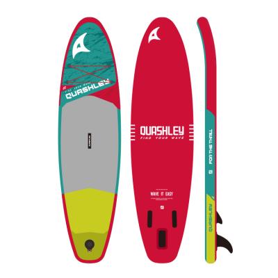 China 2021 QUASHLEY Wholesale Inflatable SUP Paddle Board PVC+EVA Paddle Board High Quality Point+Board dropshipping for sale