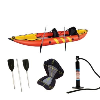 China Drop point 2 person kayak inflatable fishing kayak with paddle for sale for sale