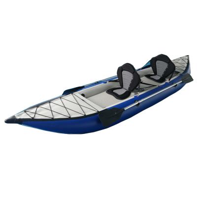 China Folding Inflatable Kayak PVC Paddle Kayak Hypalon 2 Person Inflatable Boat for sale