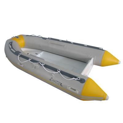 China 2019 New Design PVC Inflatable Boat Aluminum Rib Boat With Lab Mat for sale