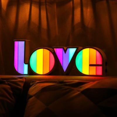 China Decorative 3D Effect Lamp Children's Lamp Love Sign Holiday Holiday LED Night Light for Children for sale