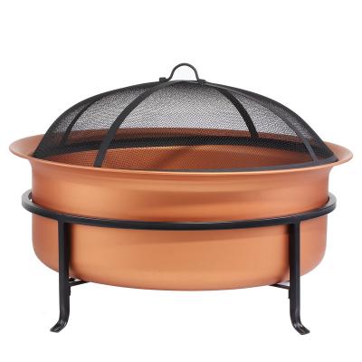 China Stocked Outdoor Backyard Classics Wood Burning Fire Pit With Copper Color Paint for sale