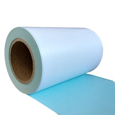 China Eco Thermal Paper 62G Blue Glassine Paper Hot Melt Glue Thermal Label for sale