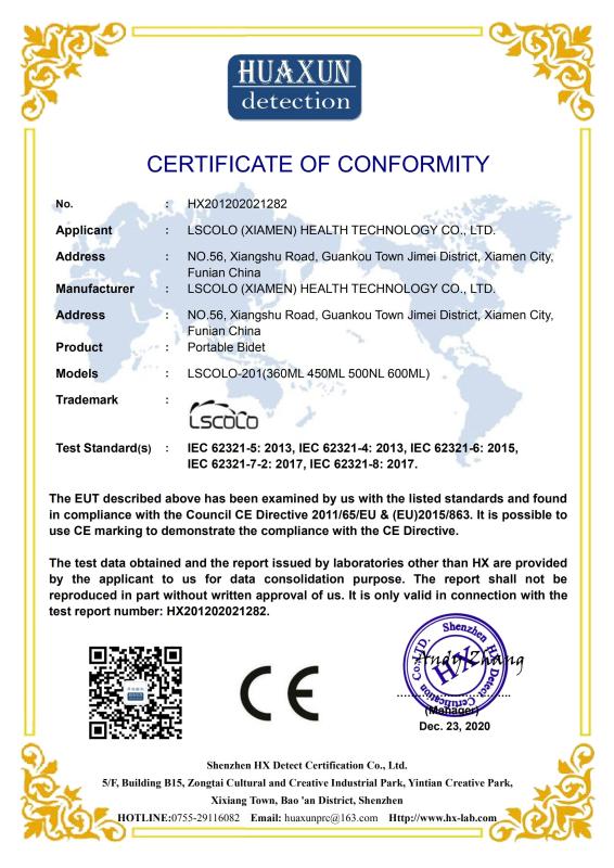 CE - LSCOLO(XIAMEN)HEALTH TECHNOLOGY CO.,LTD