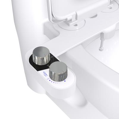 China Modern Non-Electric Mechanical Bidet Double Spout Retractable Bidet Attachment With Self-cleaning Spout for sale