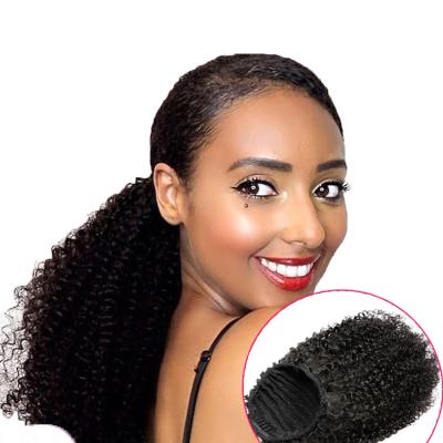 China X-Ring Hair Wholesale Human Indian Hair Frontal Wigs For Colored Women Bundle Pony Tail Hair Curly Wig for sale