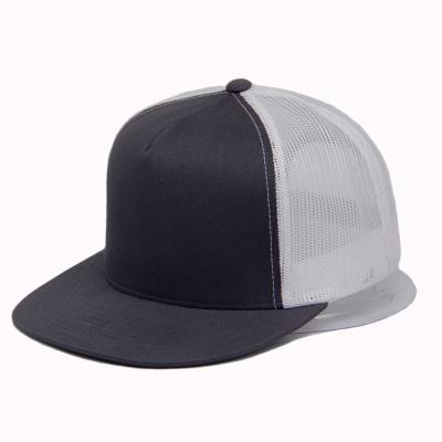 China breathable & Waterproof Custom High Profile 5 Panel Logo Plain Trucker Hats for sale