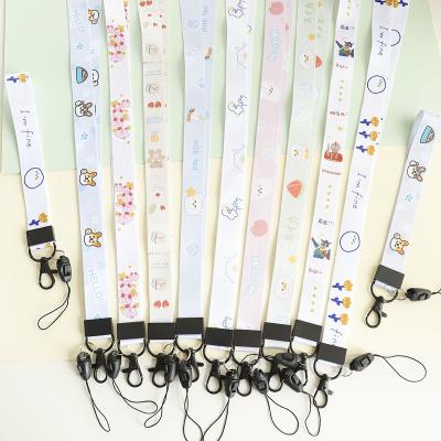 China Cute Custom Lanyard Logo Automotive Access Control Card Access Control Bus Shuttle Bus Campus Girl Student Cartoon Cute Lace Logo Lanyard for sale