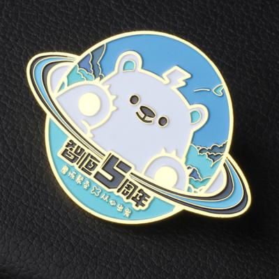 China Wholesale custom design your own cute cartoon bag clothes use custom color logo lapel pin badge for sale