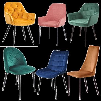 China Wholesale Modern Upholstery Velvet Dining Chair Accent 400 lbs Kitchen Furniture Metal Modern Dining Chair for sale