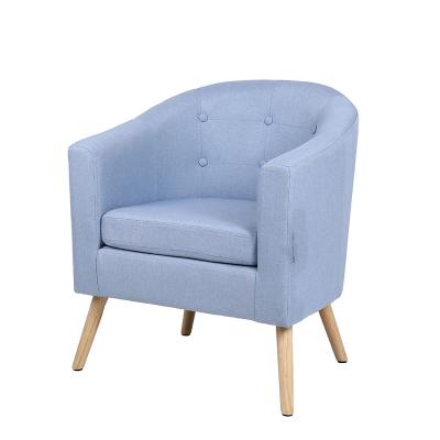 China Modern Luxury New Design Factory Manufacture Textile Bar Chair Living Room Sofa Canvas Chairs With Blue for sale