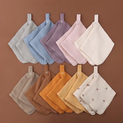 中国 Customized 2021 Large Cotton Viable Baby Soft Square Bibs Thumbs Up Sucking Stop Safety Blanket 販売のため