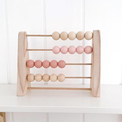 China Central Institute of Statistics Nordic Wooden Children's Early Educational Education Abacus Bead Wooden Toy Wooden Decoration for sale