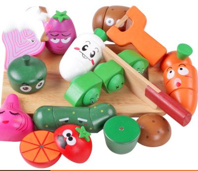 China Wooden Wooden Toy Wooden Toys Vegetable Magnetic Vegetable Slicing Game Educational for sale