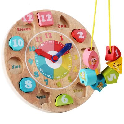 中国 Wooden Animal Clock Wooden Montessori Beaded Digital Toy Early Educational Toys Wooden 販売のため