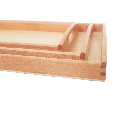 中国 Practical Materials Wooden Montessori Educational Wooden Sensory Tray Set of Montessori Life 販売のため